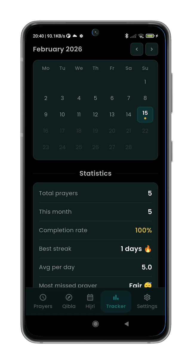 tracking screen