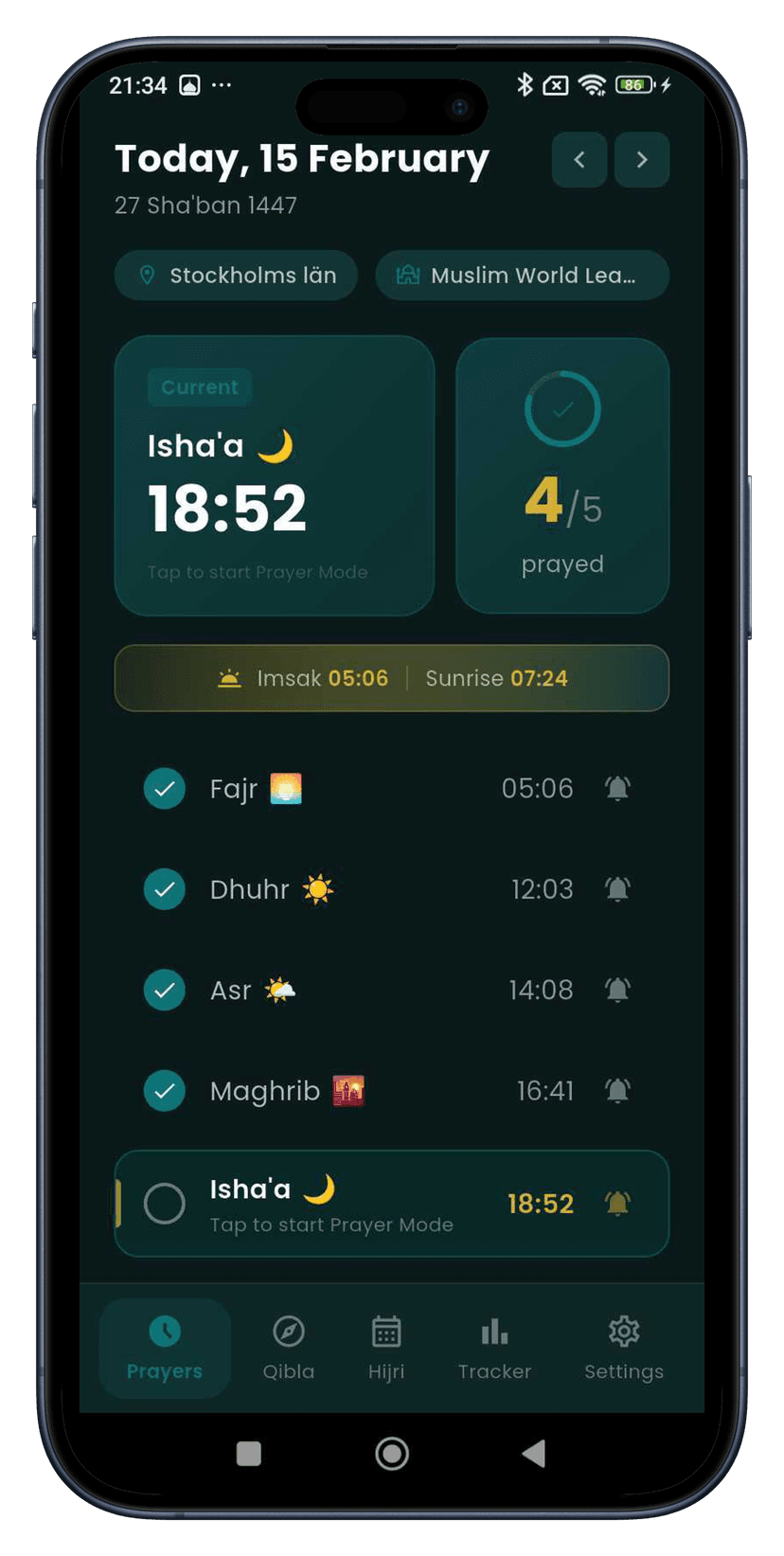 SalahMode app