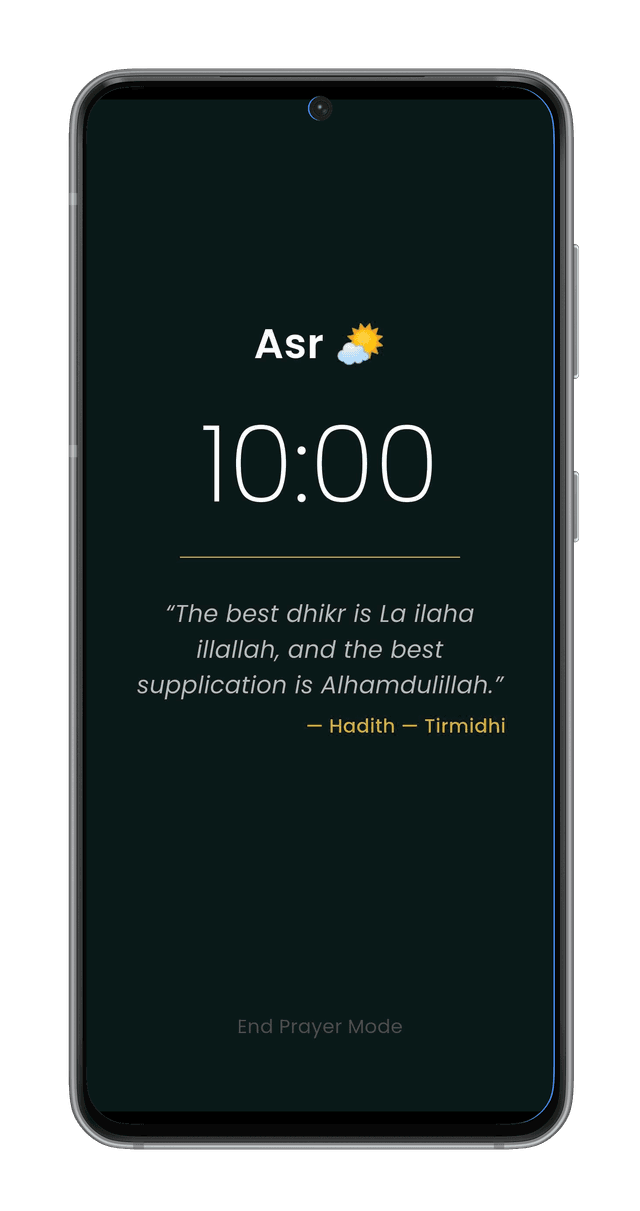 prayer-mode screen